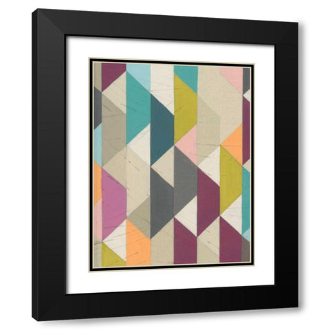 Confetti Prism VI Black Modern Wood Framed Art Print with Double Matting by Vess, June Erica