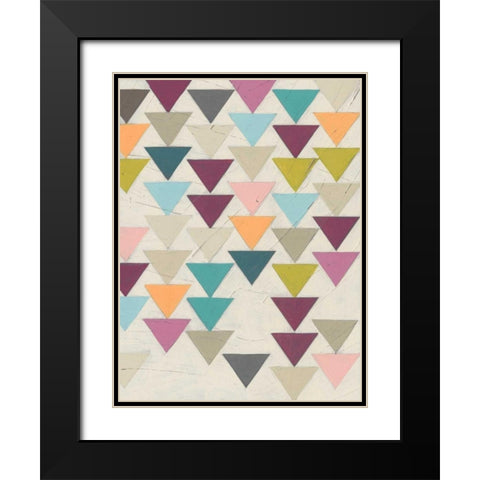 Confetti Prism VII Black Modern Wood Framed Art Print with Double Matting by Vess, June Erica