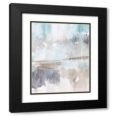 Steel Stratus II Black Modern Wood Framed Art Print with Double Matting by Parker, Jennifer Paxton