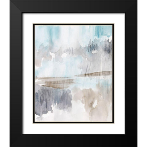 Steel Stratus II Black Modern Wood Framed Art Print with Double Matting by Parker, Jennifer Paxton