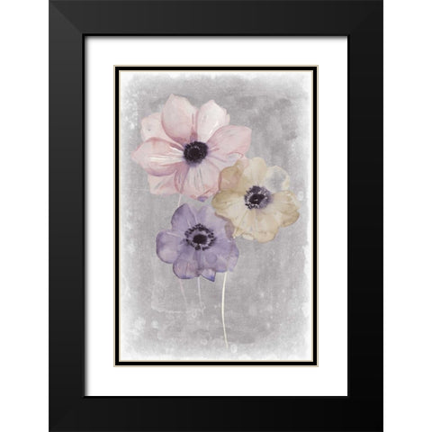 Floral Waltz II Black Modern Wood Framed Art Print with Double Matting by Popp, Grace