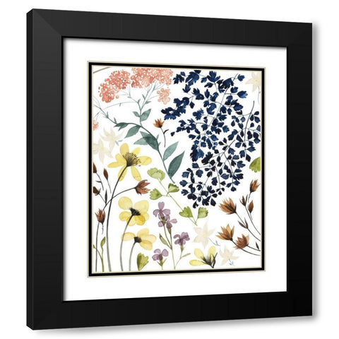 Flower Composition II Black Modern Wood Framed Art Print with Double Matting by Popp, Grace