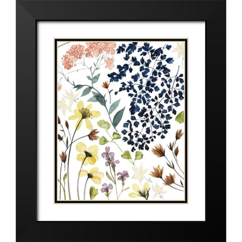 Flower Composition II Black Modern Wood Framed Art Print with Double Matting by Popp, Grace