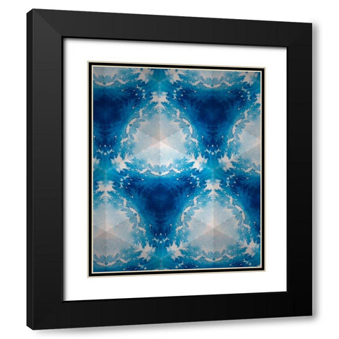 Sapphire Frost III Black Modern Wood Framed Art Print with Double Matting by Stramel, Renee W.