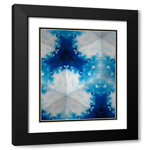 Sapphire Frost IV Black Modern Wood Framed Art Print with Double Matting by Stramel, Renee W.