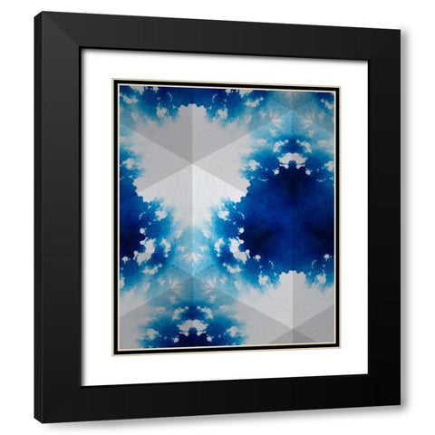 Sapphire Frost V Black Modern Wood Framed Art Print with Double Matting by Stramel, Renee W.