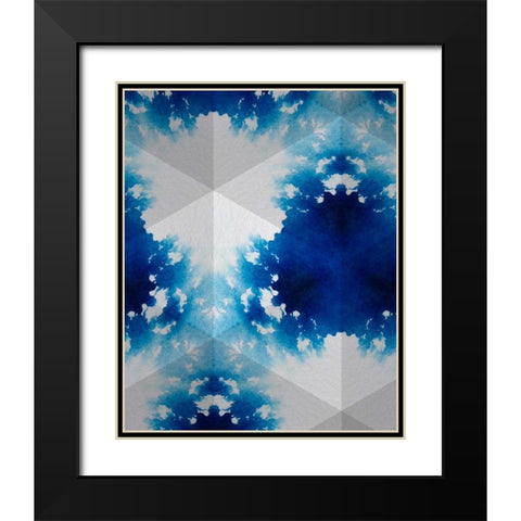 Sapphire Frost V Black Modern Wood Framed Art Print with Double Matting by Stramel, Renee W.