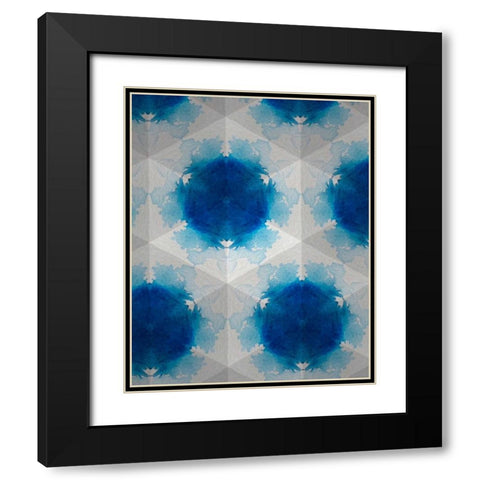 Sapphire Frost VI Black Modern Wood Framed Art Print with Double Matting by Stramel, Renee W.