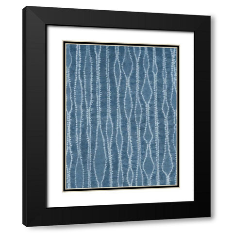 Rikis Shibori II Black Modern Wood Framed Art Print with Double Matting by Zarris, Chariklia