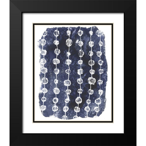 Indigo Batik Vignette I Black Modern Wood Framed Art Print with Double Matting by Vess, June Erica