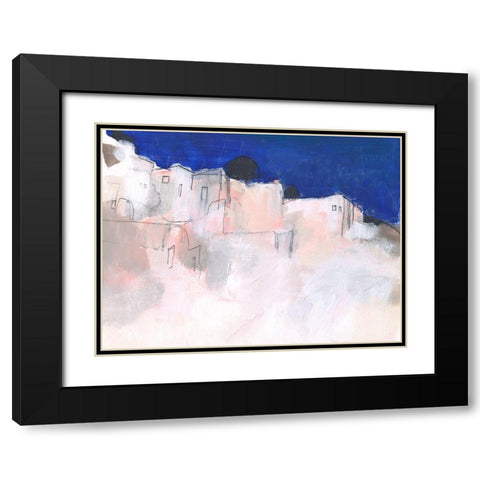 Mediterranean Blue I Black Modern Wood Framed Art Print with Double Matting by Parker, Jennifer Paxton