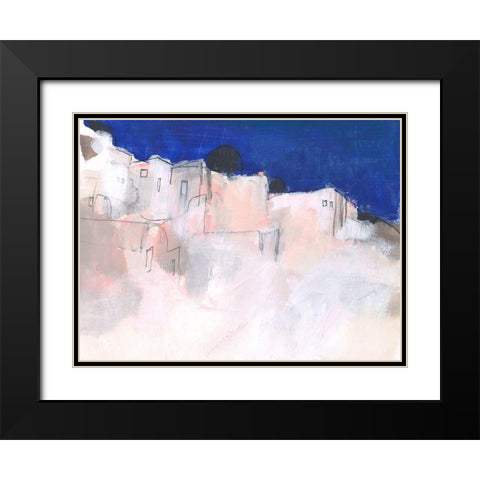 Mediterranean Blue I Black Modern Wood Framed Art Print with Double Matting by Parker, Jennifer Paxton