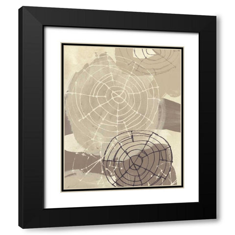 Spiral Gesture I Black Modern Wood Framed Art Print with Double Matting by Vess, June Erica