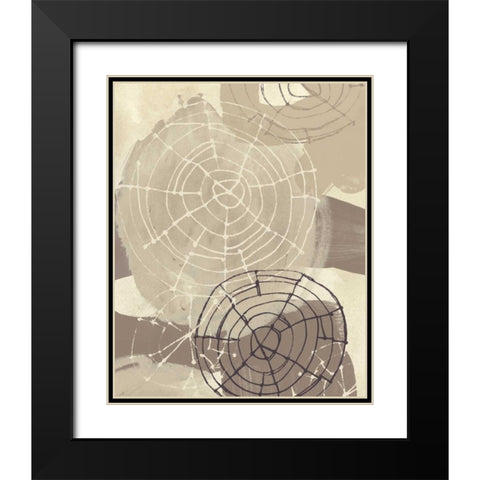 Spiral Gesture I Black Modern Wood Framed Art Print with Double Matting by Vess, June Erica