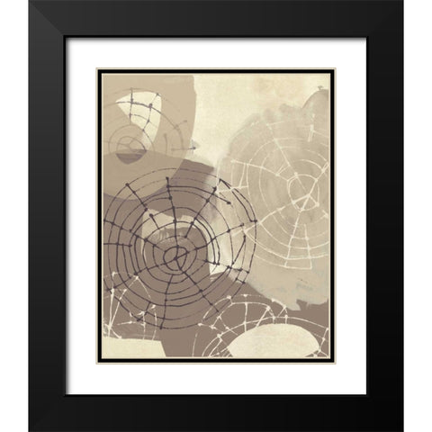 Spiral Gesture II Black Modern Wood Framed Art Print with Double Matting by Vess, June Erica