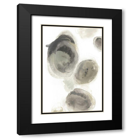 Water Stones I Black Modern Wood Framed Art Print with Double Matting by Vess, June Erica