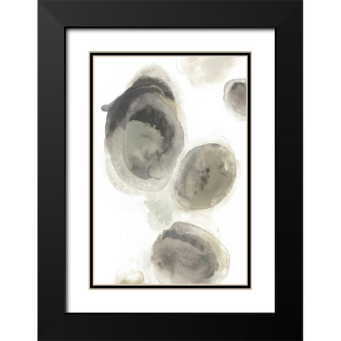 Water Stones I Black Modern Wood Framed Art Print with Double Matting by Vess, June Erica