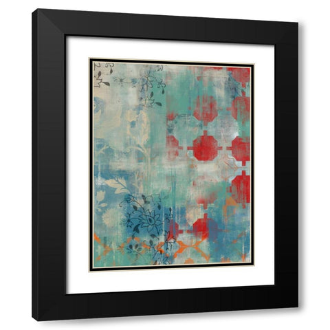Persian Dreams II Black Modern Wood Framed Art Print with Double Matting by Vess, June Erica