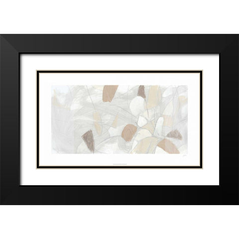 Inert Mosaic III Black Modern Wood Framed Art Print with Double Matting by Vess, June Erica