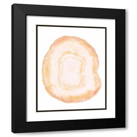 Custom Radiant Geode III Black Modern Wood Framed Art Print with Double Matting by McCavitt, Naomi