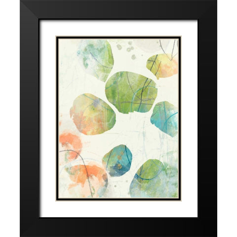 Color Motion III Black Modern Wood Framed Art Print with Double Matting by Vess, June Erica