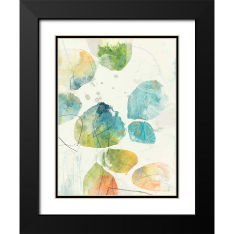 Color Motion IV Black Modern Wood Framed Art Print with Double Matting by Vess, June Erica