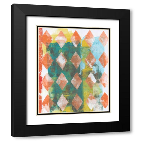 Harlequin Abstract III Black Modern Wood Framed Art Print with Double Matting by McCavitt, Naomi