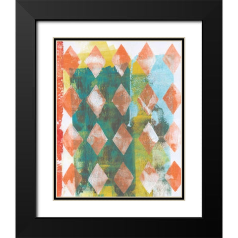 Harlequin Abstract III Black Modern Wood Framed Art Print with Double Matting by McCavitt, Naomi