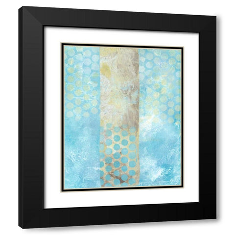 Dots on Blue I Black Modern Wood Framed Art Print with Double Matting by McCavitt, Naomi