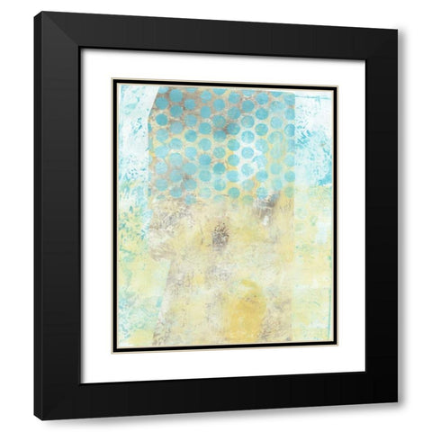 Dots on Blue II Black Modern Wood Framed Art Print with Double Matting by McCavitt, Naomi
