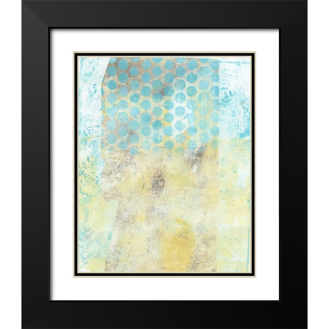Dots on Blue II Black Modern Wood Framed Art Print with Double Matting by McCavitt, Naomi