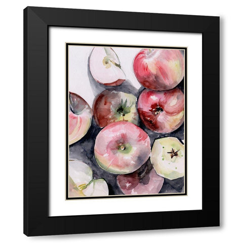Fruit Slices I Black Modern Wood Framed Art Print with Double Matting by Parker, Jennifer Paxton