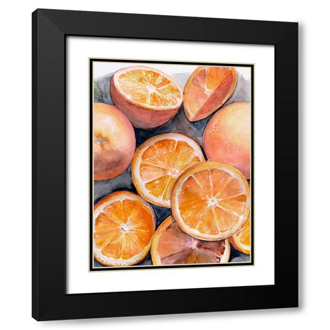 Fruit Slices III Black Modern Wood Framed Art Print with Double Matting by Parker, Jennifer Paxton