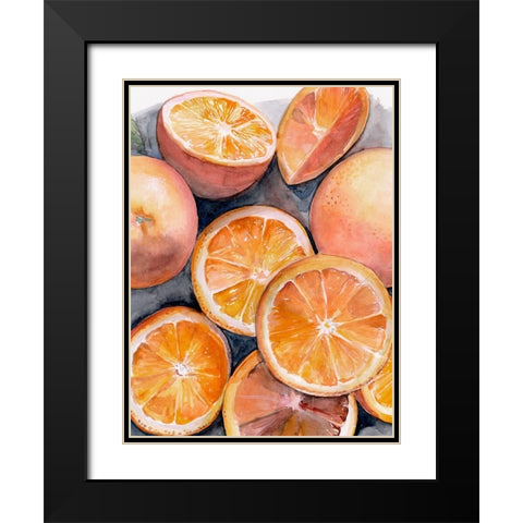 Fruit Slices III Black Modern Wood Framed Art Print with Double Matting by Parker, Jennifer Paxton