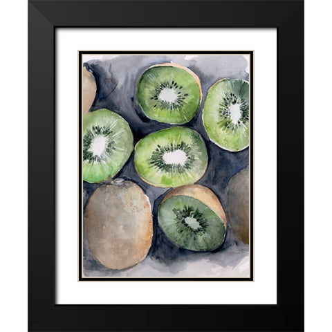 Fruit Slices IV Black Modern Wood Framed Art Print with Double Matting by Parker, Jennifer Paxton