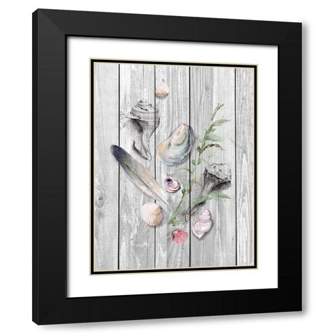 Drifted Ashore II Black Modern Wood Framed Art Print with Double Matting by Parker, Jennifer Paxton