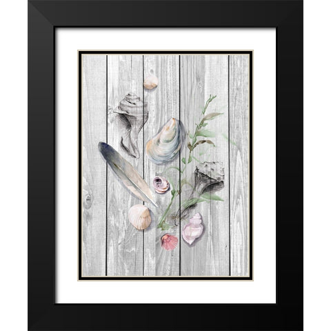 Drifted Ashore II Black Modern Wood Framed Art Print with Double Matting by Parker, Jennifer Paxton