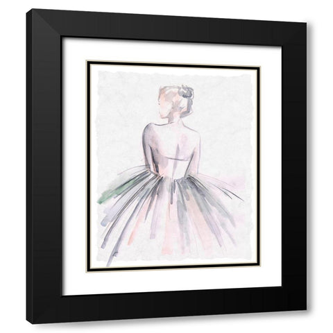 Watercolor Ballerina I Black Modern Wood Framed Art Print with Double Matting by Parker, Jennifer Paxton