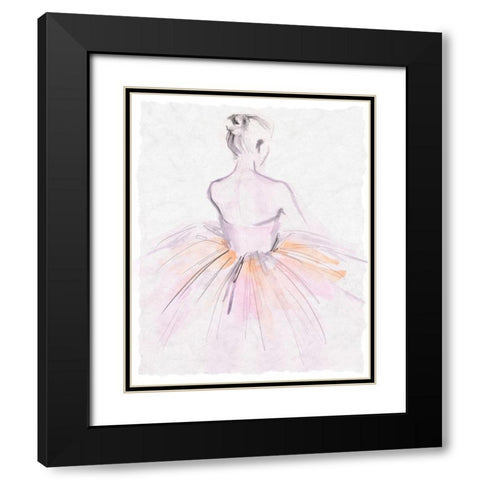Watercolor Ballerina II Black Modern Wood Framed Art Print with Double Matting by Parker, Jennifer Paxton