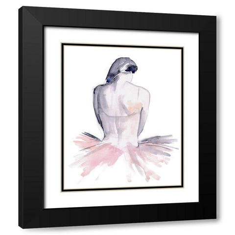 Pale Pink Tulle I Black Modern Wood Framed Art Print with Double Matting by Parker, Jennifer Paxton