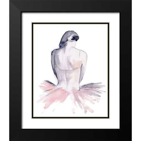 Pale Pink Tulle I Black Modern Wood Framed Art Print with Double Matting by Parker, Jennifer Paxton