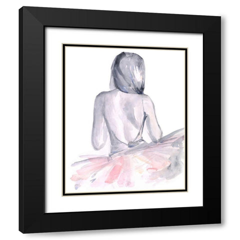 Pale Pink Tulle II Black Modern Wood Framed Art Print with Double Matting by Parker, Jennifer Paxton