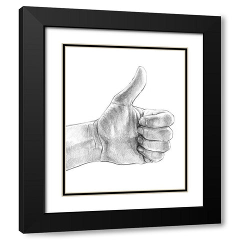 Hand Signs I Black Modern Wood Framed Art Print with Double Matting by Parker, Jennifer Paxton