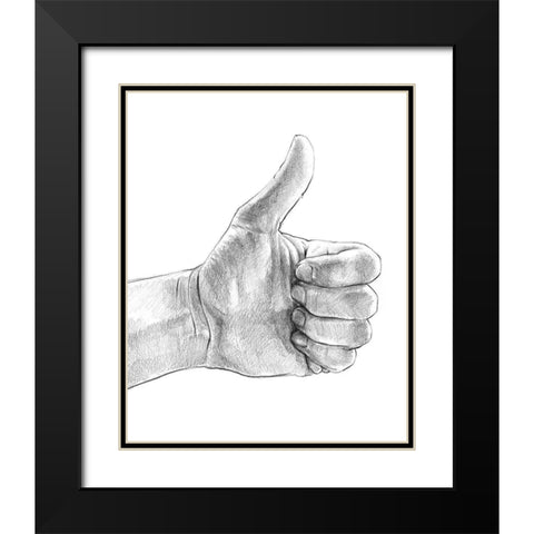 Hand Signs I Black Modern Wood Framed Art Print with Double Matting by Parker, Jennifer Paxton