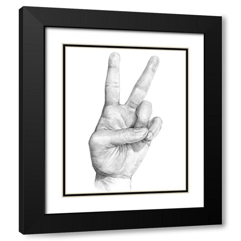 Hand Signs II Black Modern Wood Framed Art Print with Double Matting by Parker, Jennifer Paxton