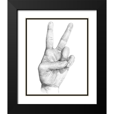 Hand Signs II Black Modern Wood Framed Art Print with Double Matting by Parker, Jennifer Paxton