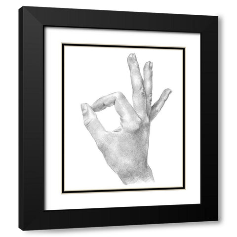Hand Signs III Black Modern Wood Framed Art Print with Double Matting by Parker, Jennifer Paxton