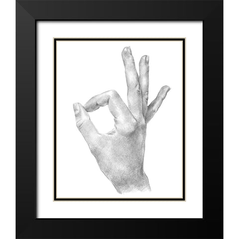 Hand Signs III Black Modern Wood Framed Art Print with Double Matting by Parker, Jennifer Paxton