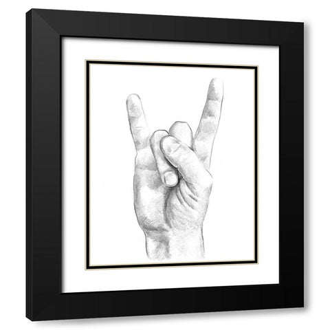 Hand Signs IV Black Modern Wood Framed Art Print with Double Matting by Parker, Jennifer Paxton