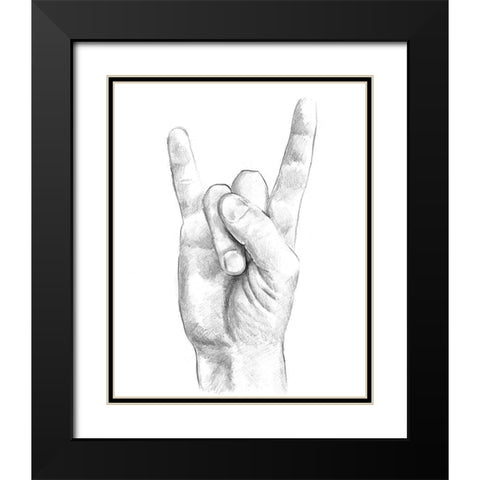 Hand Signs IV Black Modern Wood Framed Art Print with Double Matting by Parker, Jennifer Paxton